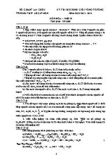 Đề thi học sinh giỏi vòng trường Hóa học lớp 10 - Năm học 2011-2012 - Trường THPT Lê Quý Đôn